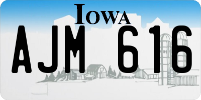 IA license plate AJM616