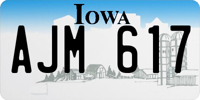 IA license plate AJM617