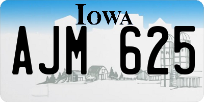 IA license plate AJM625