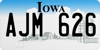 IA license plate AJM626