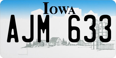 IA license plate AJM633