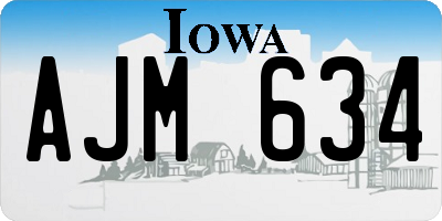 IA license plate AJM634