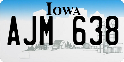 IA license plate AJM638