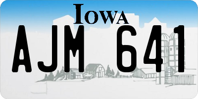IA license plate AJM641