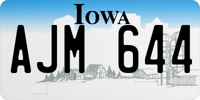 IA license plate AJM644