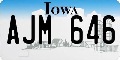 IA license plate AJM646