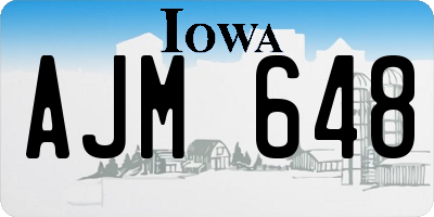 IA license plate AJM648