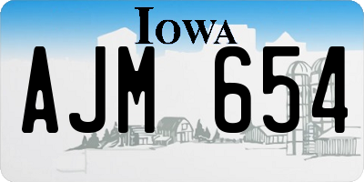 IA license plate AJM654
