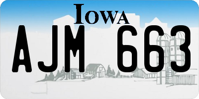 IA license plate AJM663