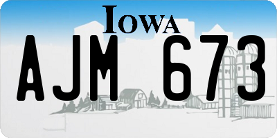 IA license plate AJM673
