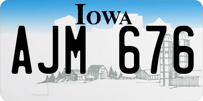 IA license plate AJM676
