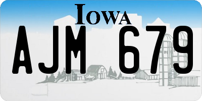 IA license plate AJM679