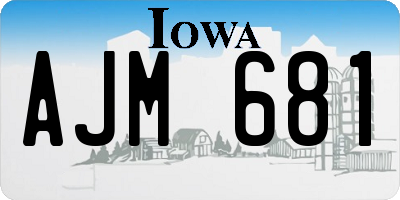 IA license plate AJM681