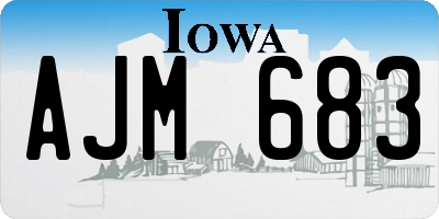 IA license plate AJM683