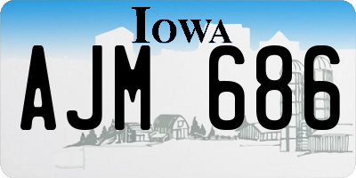 IA license plate AJM686