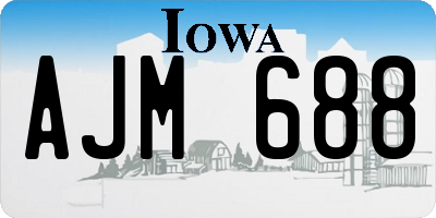 IA license plate AJM688