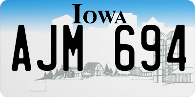 IA license plate AJM694