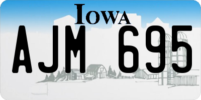 IA license plate AJM695