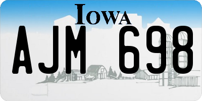 IA license plate AJM698