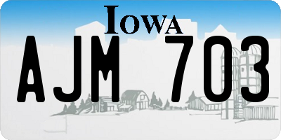 IA license plate AJM703