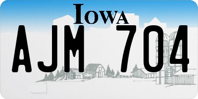 IA license plate AJM704