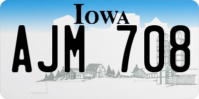 IA license plate AJM708