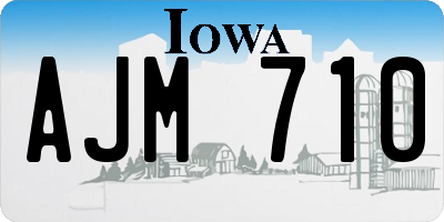 IA license plate AJM710