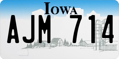 IA license plate AJM714