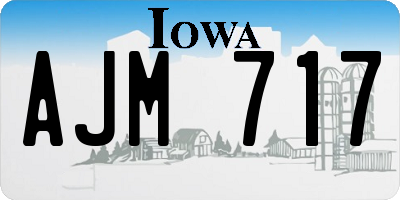 IA license plate AJM717