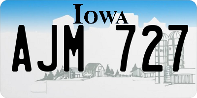 IA license plate AJM727