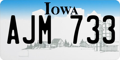 IA license plate AJM733