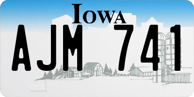 IA license plate AJM741