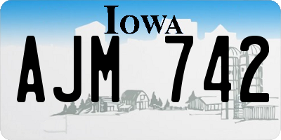 IA license plate AJM742