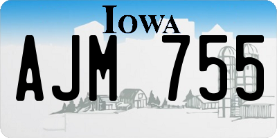 IA license plate AJM755