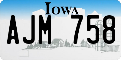 IA license plate AJM758