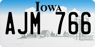 IA license plate AJM766