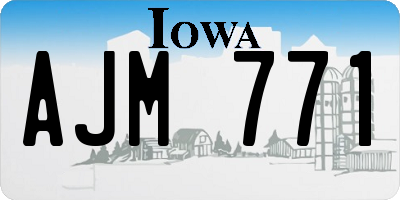 IA license plate AJM771