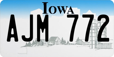 IA license plate AJM772