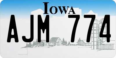 IA license plate AJM774