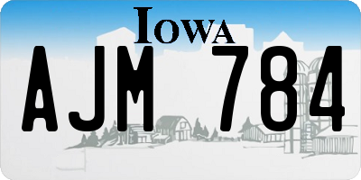 IA license plate AJM784
