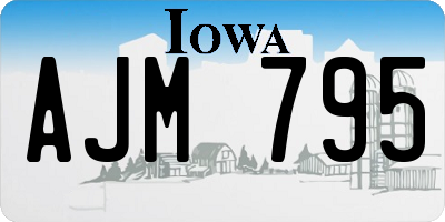 IA license plate AJM795