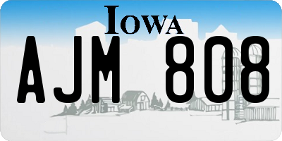 IA license plate AJM808