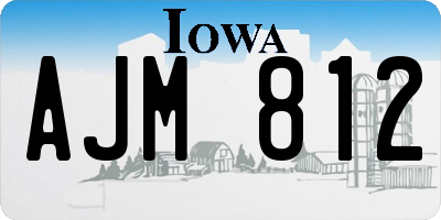 IA license plate AJM812