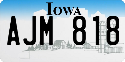 IA license plate AJM818