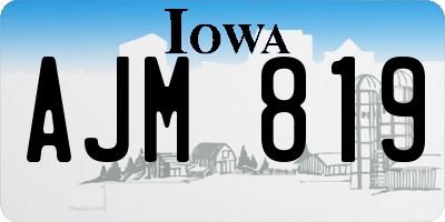 IA license plate AJM819