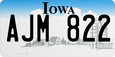 IA license plate AJM822