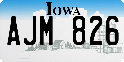 IA license plate AJM826