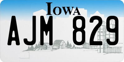 IA license plate AJM829