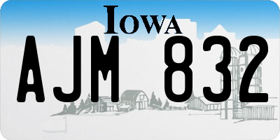 IA license plate AJM832