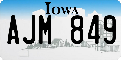 IA license plate AJM849